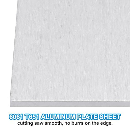 PATIKIL 6061 T651 Aluminum Sheet Metal 6 x 1.97 x 1/16 Inch 3Pcs Flat Plain - Image 4