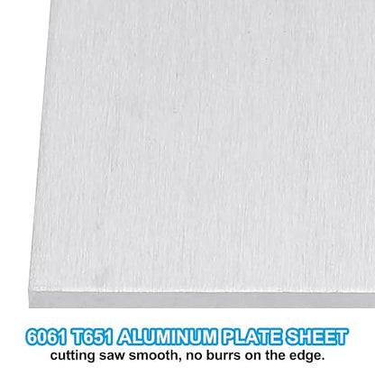 PATIKIL 6061 T651 Aluminum Sheet Metal 14 x 10 x 1/8 Inch 3Pcs Flat Plain - Image 4