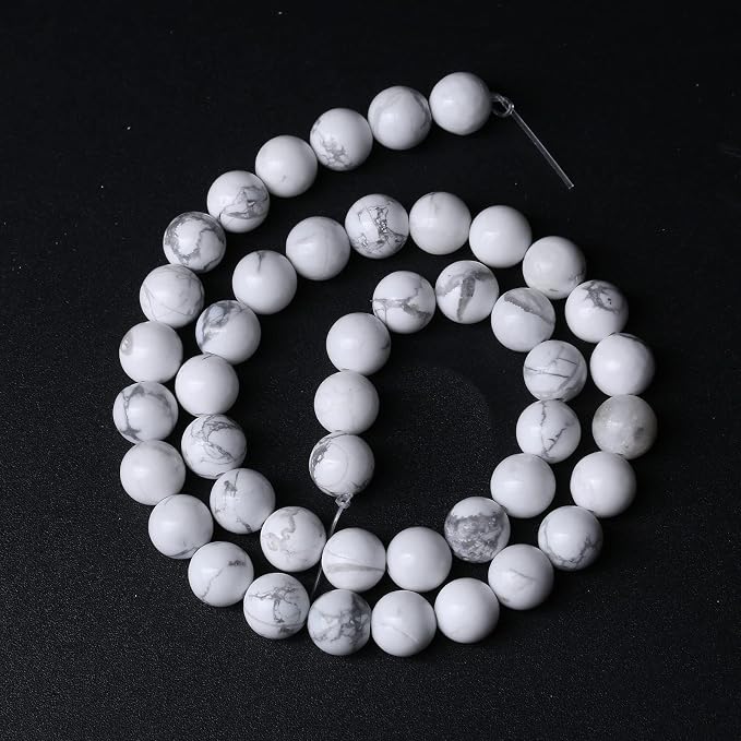 32pcs 12mm AAA Natural Stone Beads White Howlite Turquoises Round Loose Beads - Image 5