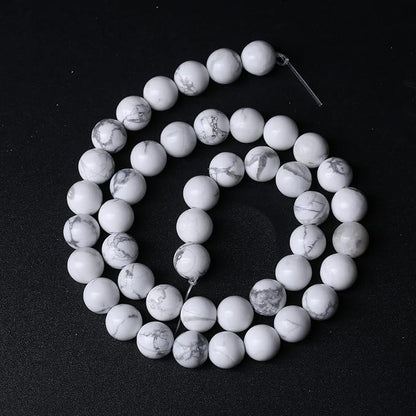 32pcs 12mm AAA Natural Stone Beads White Howlite Turquoises Round Loose Beads - Image 5