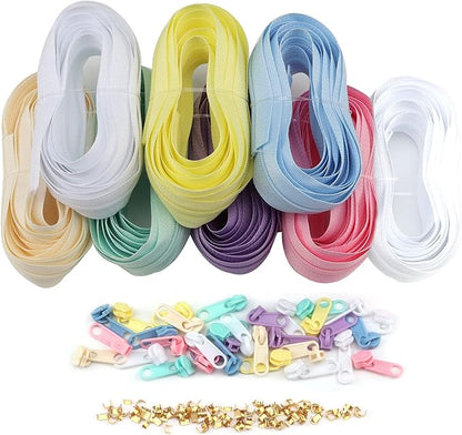 Zippers by The Yard for Sewing, DOITEM 2.8 mm Zippers 22.4 m Nylon Endless Zip - Image 8