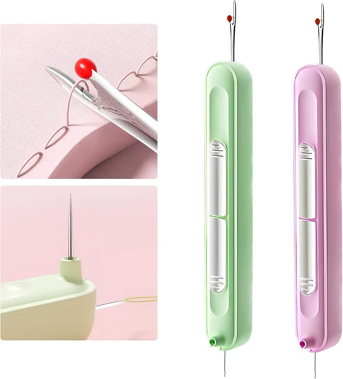 Upgraded 2 in 1 Automatic Needle Threaders Seam Ripper, Quilting Supplies by Xuvrir