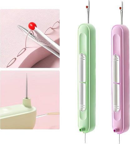 Upgraded 2 in 1 Automatic Needle Threaders Seam Ripper, Quilting Supplies by Xuvrir