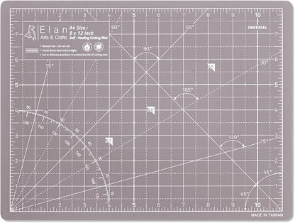 Elan Cutting Mat A4 Black & Taupe, Self Healing Cutting Mat 9x12 Inch, 5-Ply - Image 2