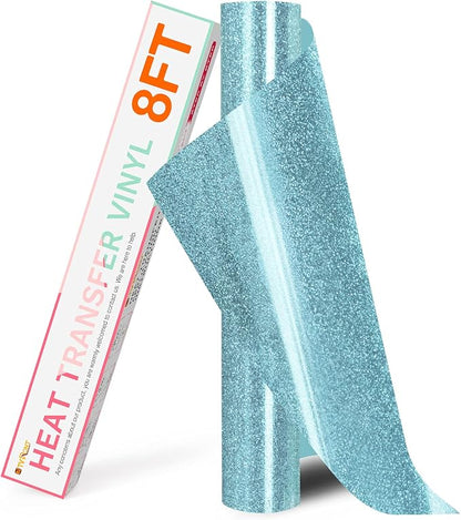 HTVRONT Blue Glitter HTV Heat Transfer Vinyl by HTVRONT