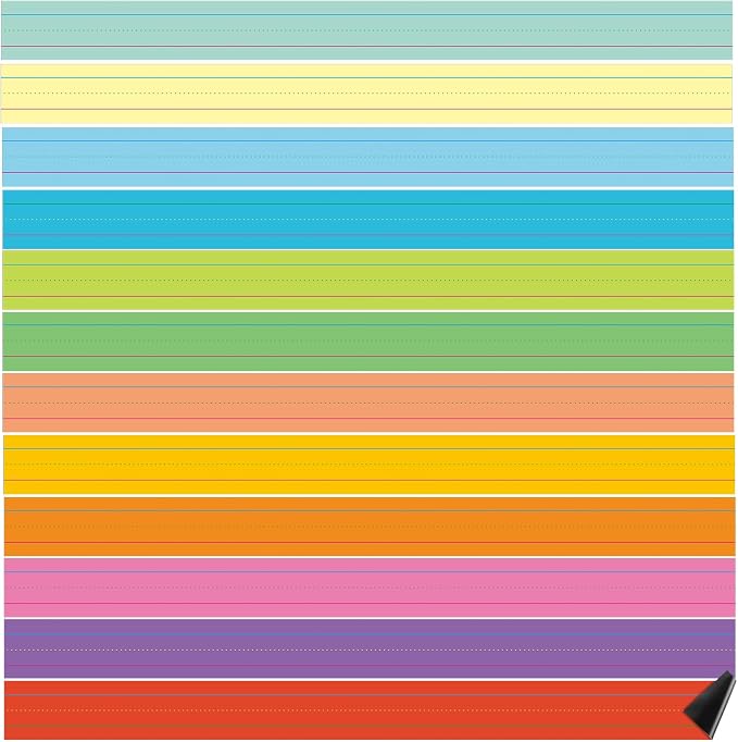 Faccito 12 Pieces Large Magnetic Sentence Strips 3 x 36 inch Dry Erase Sentence by Faccito
