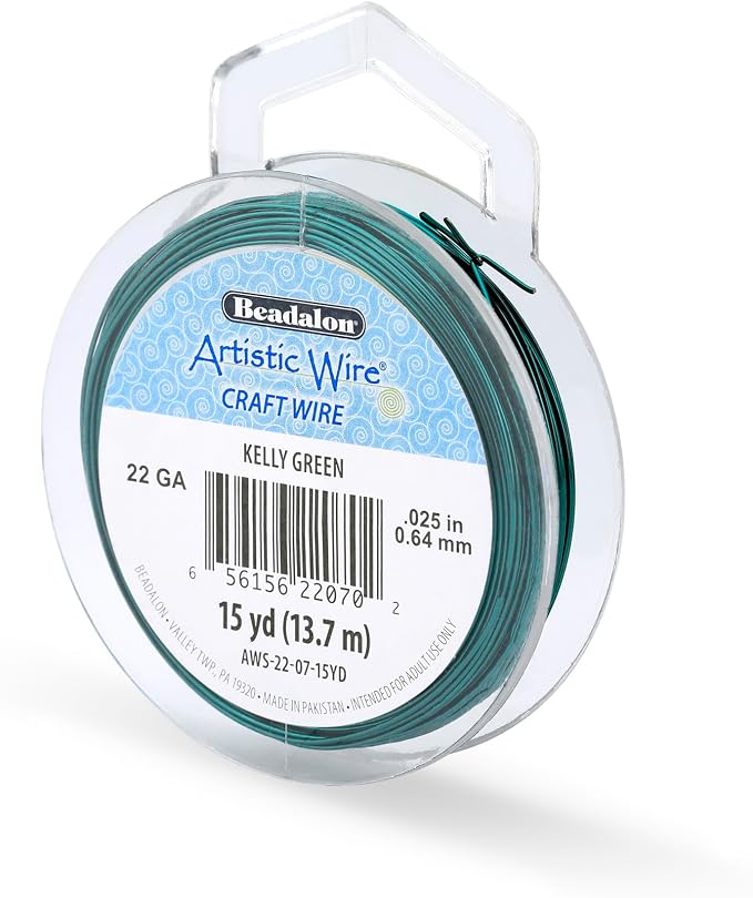 Artistic Wire, 22 Gauge Tarnish Resistant Colored Copper Craft Wire, Kelly Green by Unknown