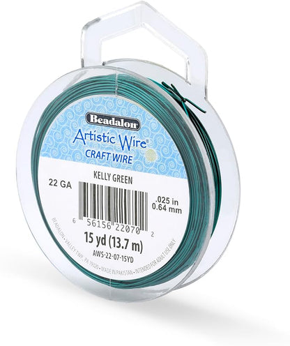 Artistic Wire, 22 Gauge Tarnish Resistant Colored Copper Craft Wire, Kelly Green by Unknown