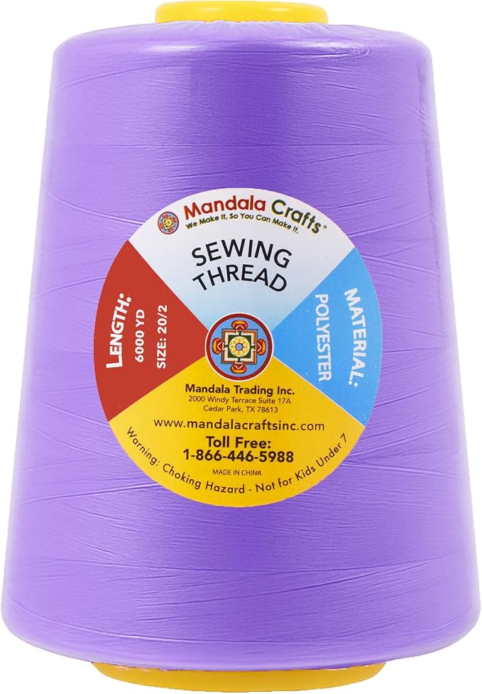 Mandala Crafts 4 Pack of Serger Threads Cones Spools - Image 4