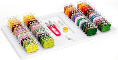 3mm Embroidery Floss Storage Organizer, 52-Slot Bobbin & Tools Tray by Krafetto