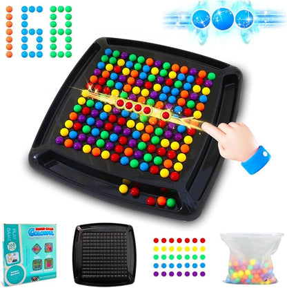 168PCS Marbles Intellectual Chessboard Dual Dual Strategy Board Game, Colored by Moiegouct