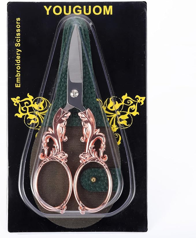 Sewing Scissors, 5.3in Rose Gold Big Handles - Image 7