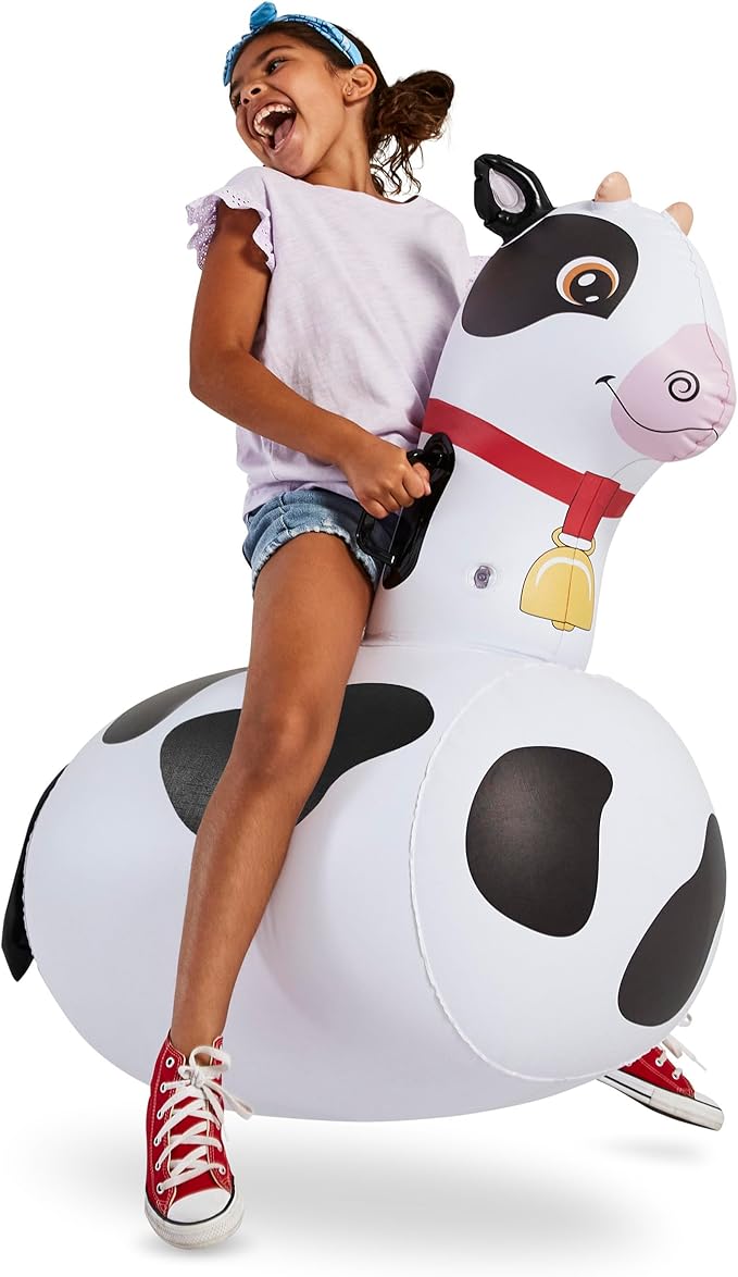 Hearthsong Hop N Go Inflatable Bouncy Cow Riding, Hopping Toys by Hearthsong%C2%AE