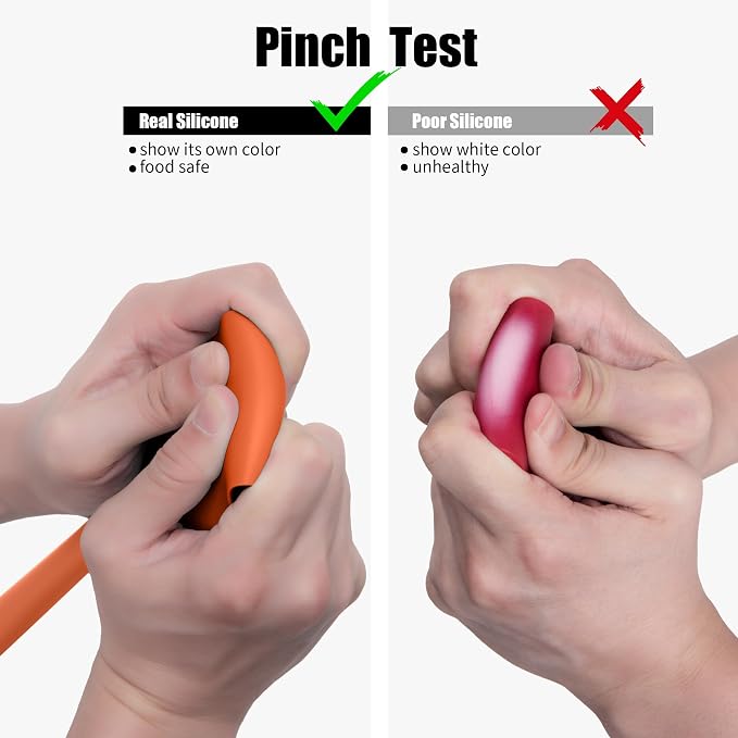 4-Piece Silicone Spatula Scrapers: Doosu 600°F Heat Resistant Food Grade - Image 9