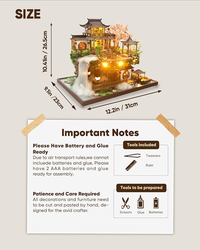 DIY Miniature House Kit, DIY Dollhouse Kit - Image 3