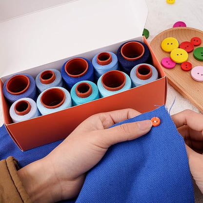 10 Pcs Sewing Thread, All Purpose Sewing Thread, 10 Spools Assorted Colors Each - Image 8