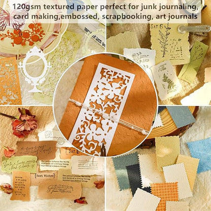 80 Sheets Textured Scrapbook Paper Packs, Scrapbooking, Junk Journals, Card - Image 5