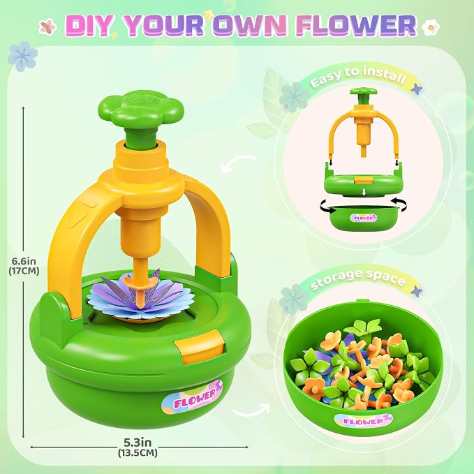 Plunack Flower Bouquets Toys for Kids Age 4-8, Flower Press Kit DIY Flowers - Image 5