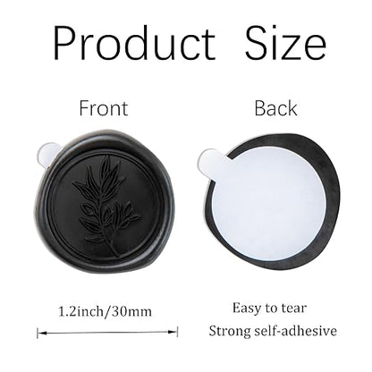 PONATIA Black Wax Seal Stickers - Image 3