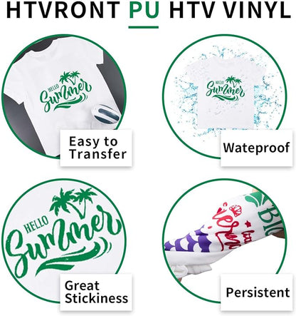 HTVRONT Green HTV Heat Transfer Vinyl - Image 4