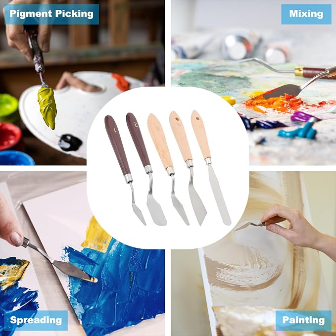 PATIKIL Art Spatula, No.7 15mm Stainless Steel Flexible Palette Knife Painting - Image 4