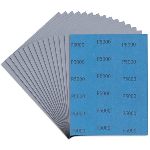 Sandpaper 5000 Grit, Wet Dry Sanding Sheets, High Performance Sand Paper by LCubro
