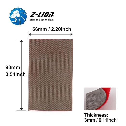 Z-Lion Diamond Abrasive Paper Sheets 400 Grit Diamond Sandpaper Nylon Back - Image 2