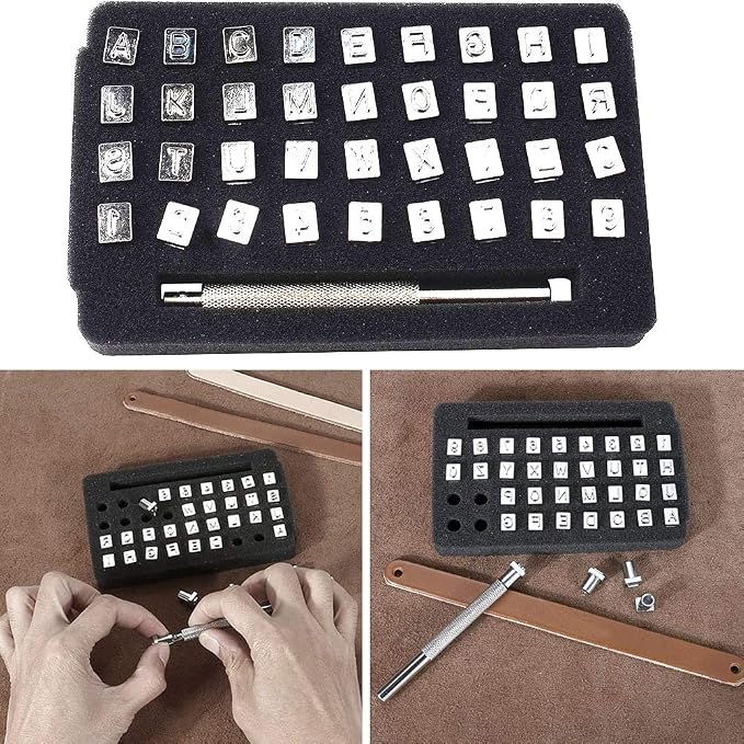 65PCS Leather Stamping Tool Leather Carving Working Saddle Making Tools DIY - Image 7