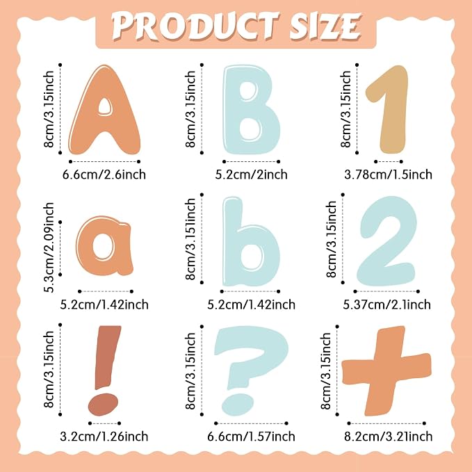 221 Pcs Bulletin Board Letters Round Alphabet Number Punctuation Symbol Combo - Image 2