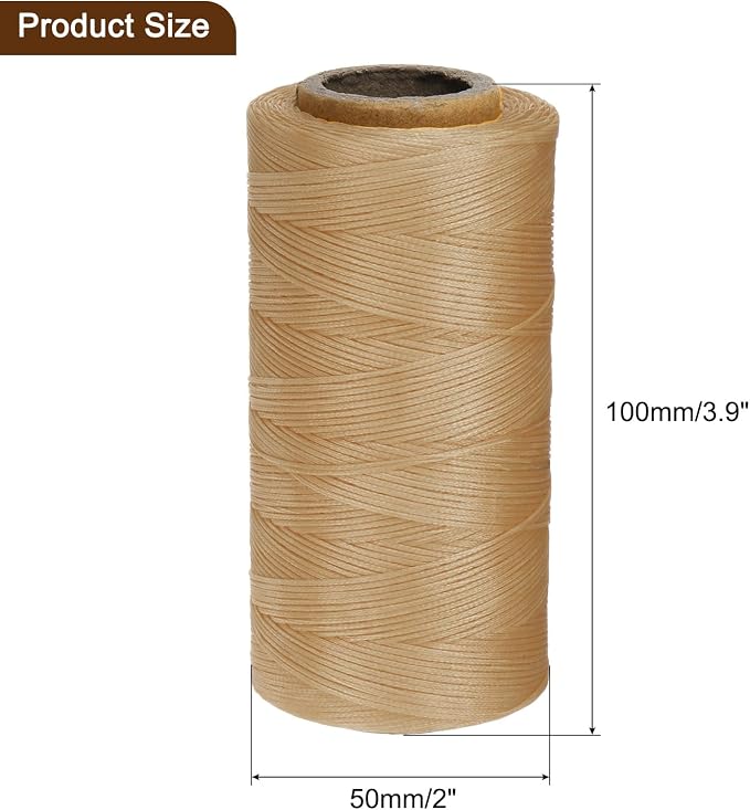 uxcell 150D 0.8mm Flat Waxed Thread 284 Yards Polyester Leather Sewing Waxed - Image 2
