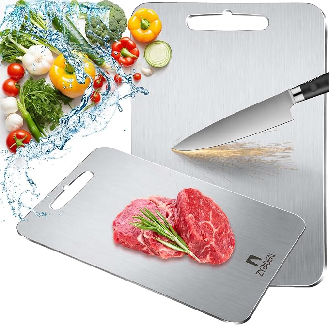Pure Titanium Cutting Board, Stainless Cutting Boards by ZYBIDEAL