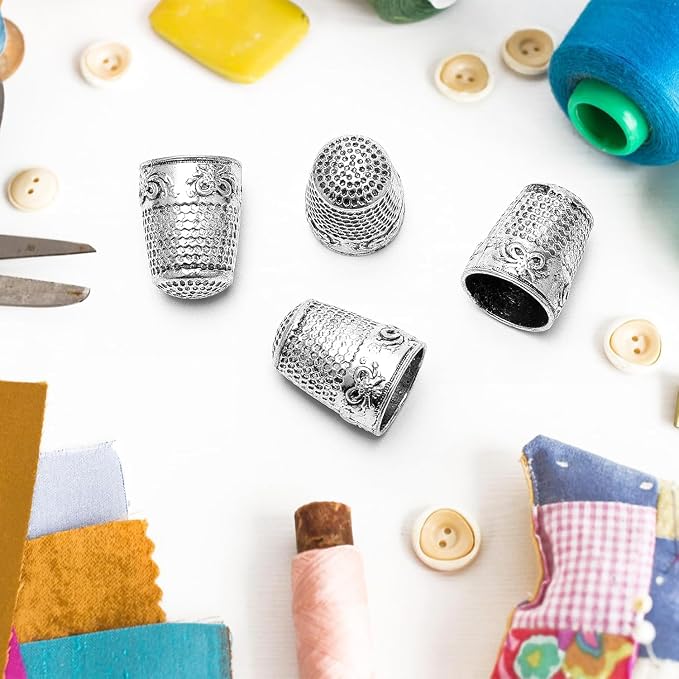 4Pack Thimbles for Hand Sewing, Sewing Thimble Hand-Working Sewing Thimble - Image 4