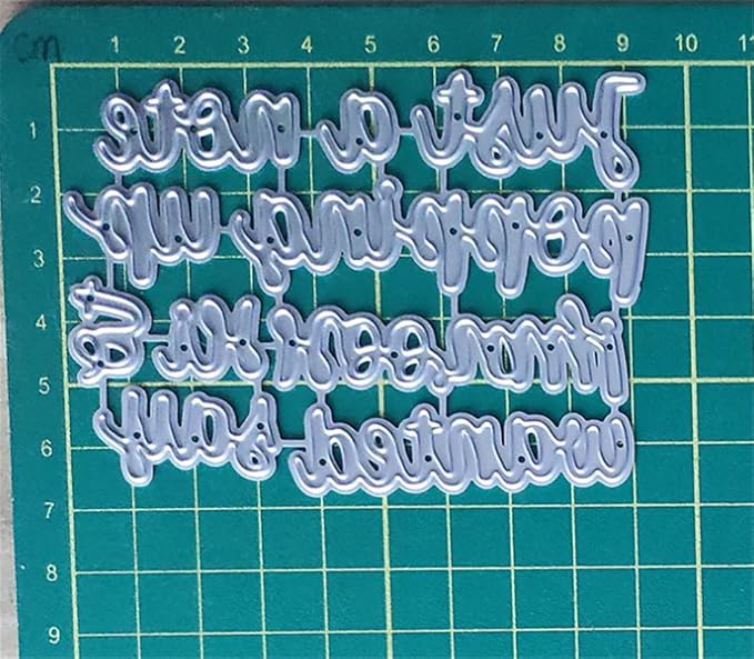 Mvchifay Cutting Dies Happy Birthday Holiday Thanks Greetings Metal Stencils - Image 3