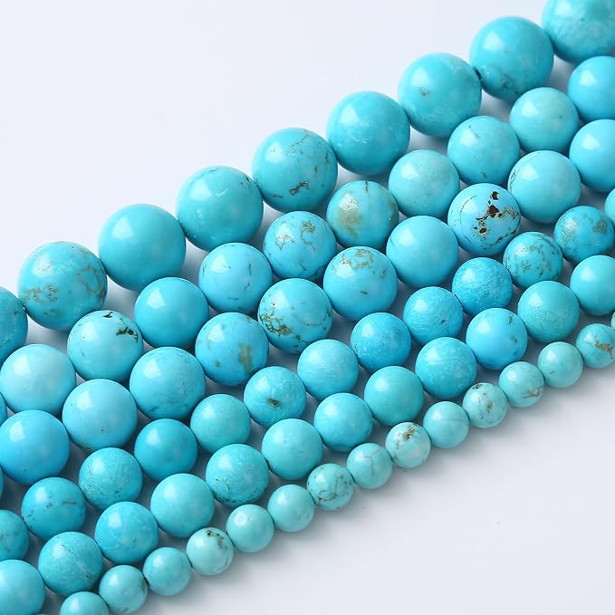 12mm 32pcs AAA Grade Natural Blue Turquoise Round Loose Beads - Image 2