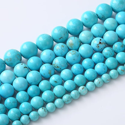 12mm 32pcs AAA Grade Natural Blue Turquoise Round Loose Beads - Image 2