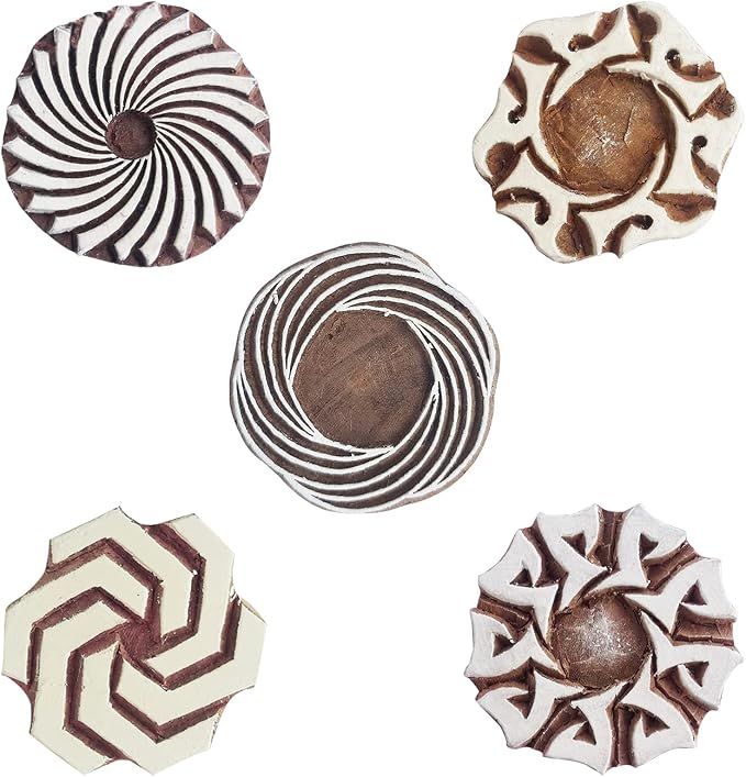 Royal Kraft Round Wooden Printing Stamps - Image 2