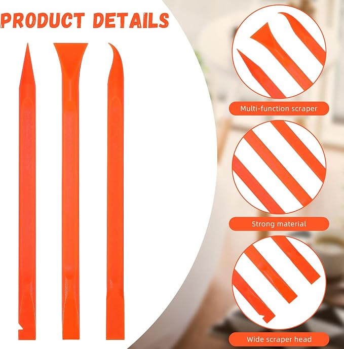 Minatee 18 Pieces Non-scratch Plastic Scraper Tool Multi-purpose Carbon Fiber - Image 3