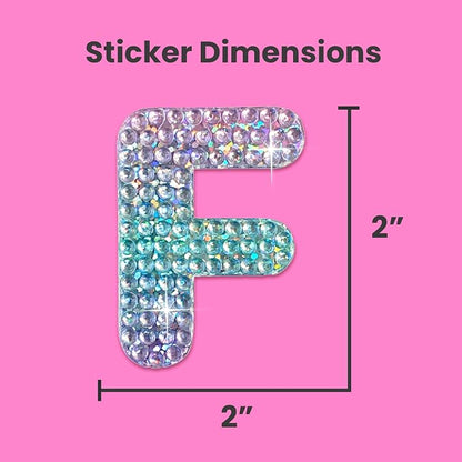 StickerBeans® Rhinestone Alphabet Letter Sticker F - Image 4