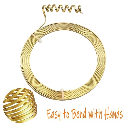 Cinvo 3 Rolls Flat Craft Wire Jewelry Wire Flexible Aluminum Wire Tarnish - Image 4