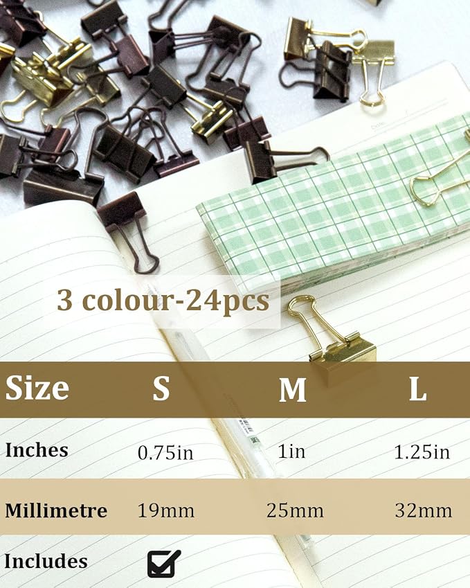 Mini Binder Clips 0.75in 24-Pack - Image 4