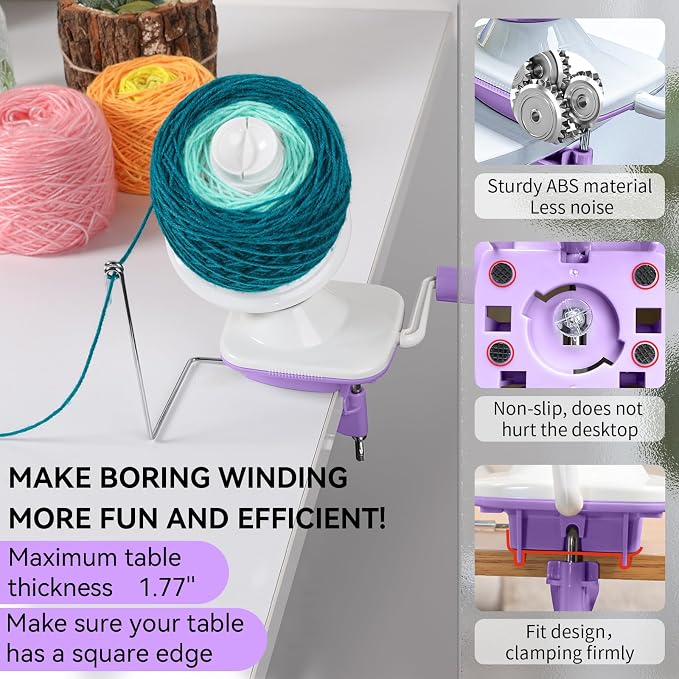SPEENSUN Yarn Winder for Crocheting, 3.5 OZ Easy-to-Install and Efficiently - Image 5