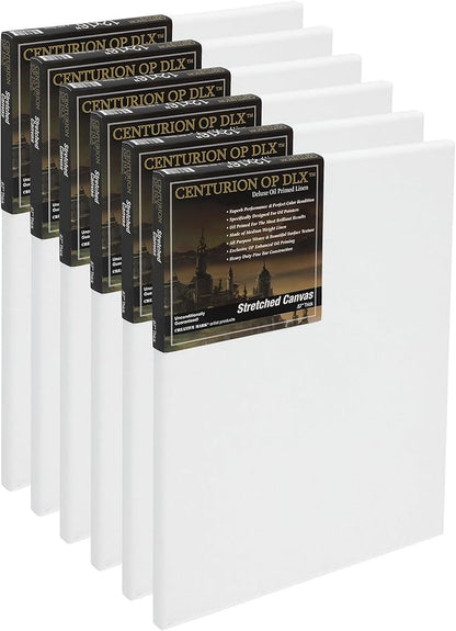 Centurion Deluxe Professional Oil Primed Linen Stretched Canvas, 11oz Linen by Centurion