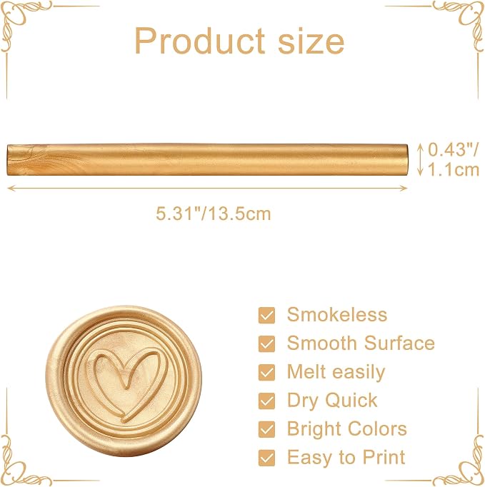Yoption 15 Pieces Light Gold Glue Gun Sealing Wax Sticks - Image 5