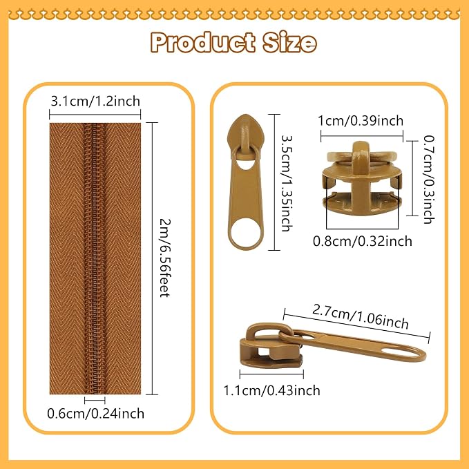 DOITEM 5# Zippers 12 m Nylon Endless Zip Set - Image 4