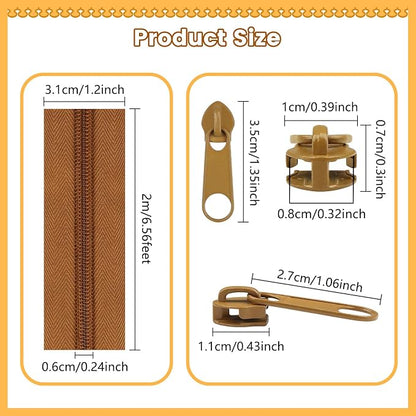 DOITEM 5# Zippers 12 m Nylon Endless Zip Set - Image 4