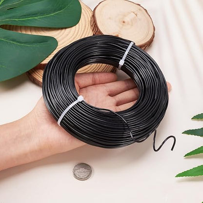 Fashewelry 180 Feet 12 Gauge Aluminum Wire Black Bendable Metal Craft Wire - Image 2