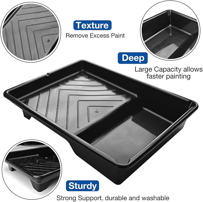 Great Andrew 4 Pack Paint Tray Liners 7 Inch, Paint Roller Trays, Paint Pan - Image 3