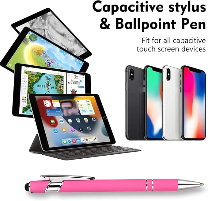 12 PCS 2 in 1 Stylus Ballpoint Pen - Image 3
