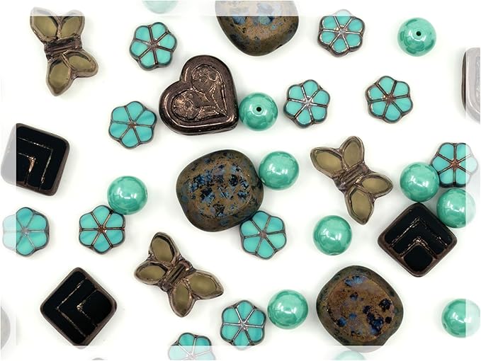 45+ pcs of Focal Glass Bead Mix by CzechBeadsManufacturer
