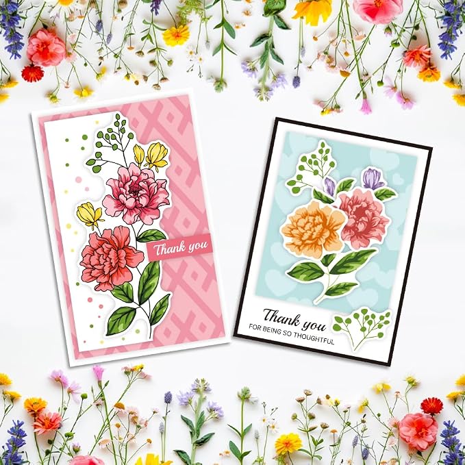 ORIGACH Realistic Flower Layering Stencil Stamp and Die Set - Image 7